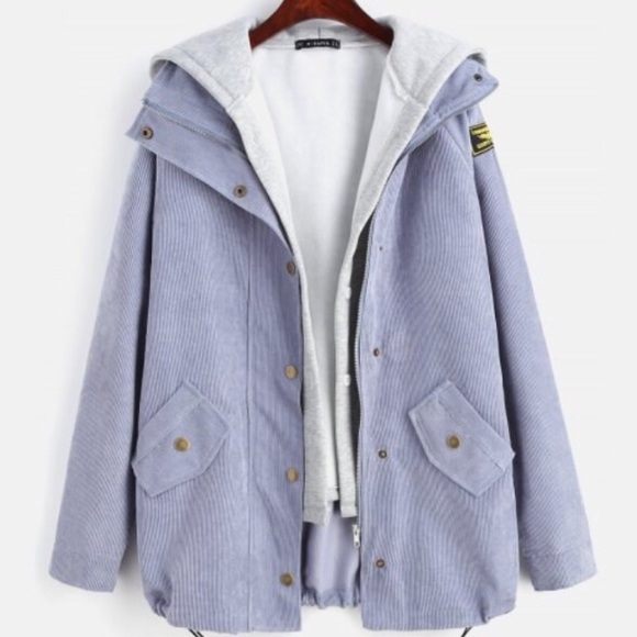 ZAFUL Fleece Vest & Corduroy Jacket Twinset Size M - Picture 2 of 5